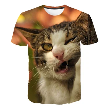 Vara 3D tricou barbati Print Animal Bărbați/Femei 2020 Newst pisoi Print Amuzant pisica Short Sleeve plain t shirt design 3D Tricou de sex Masculin