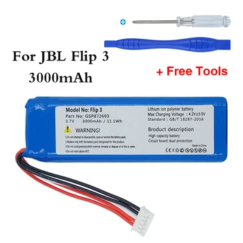 OHD Baterie de Înaltă Calitate GSP872693 Pentru JBL Flip 3 Flip 3 GRI GSP872693 P763098 03 3.7 v 3000mah + instrumente