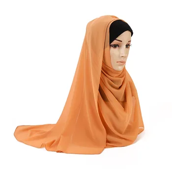 Bubble Sifon Hijab Eșarfă Headwraps pentru Femei Simplu Musulmane Hijab Marame Bentita Văl Lung Eșarfe, Șaluri Foullard Femme