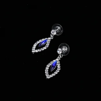 TREAZY Clar/Royal Albastru de Cristal Mireasa Bijuterii Seturi de Frunze Design Elegant Cravată Colier Cercei Set pentru Femei Bijuterii de Nunta
