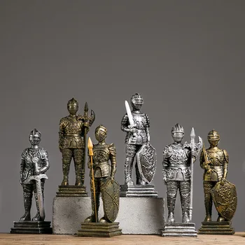 [VIP] American Retro Soldat Roman Model Statuia Ornamente Living Cabinet de Vin Decor Rasina de Artizanat Fereastra de Afișare