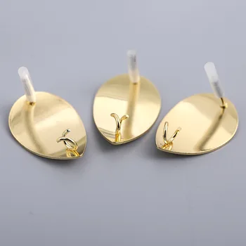 10buc DIY Cercei Stud Setarea Manual de Aur Cercei de Culoare de Conectori pentru a Face Bijuterii Accesorii