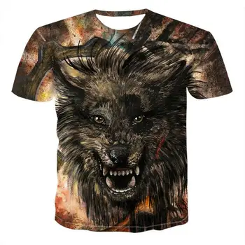 Hip hop 3d T-shirt Animal Leu Tricou amuzant 3d Tricou Barbati Amuzant T Shirt Mens Îmbrăcăminte Casual Tee Top Tiger Tricou