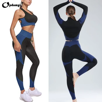 2020 Yoga Seturi de Fitness Sport Set de Îmbrăcăminte pentru femei de Funcționare Sport Strâns Jambiere Talie Mare Pantaloni Seamless Bra Top de Antrenament ti se Potriveste