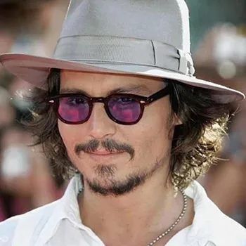 De înaltă Calitate de Lux ochelari de soare barbati femei Lemtosh Stil Johnny Depp ochelari de Soare Polarizat Bărbați Acetat Rotund Femei de Brand Designer