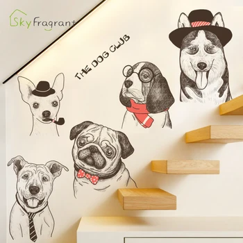 Creative câini autocolant de perete acasă autoadezive autocolante pet shop decorative living fundal decor de perete decor cameră