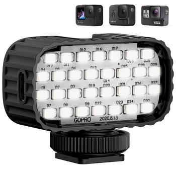 Ulanzi VL30 5500K Mini Video cu LED-uri de Lumină Baterii GoPro Lumina Mod Pe Lumina Camera pentru Gopro 9 8 iPhone 12 Pro Max 11 X Xs Max