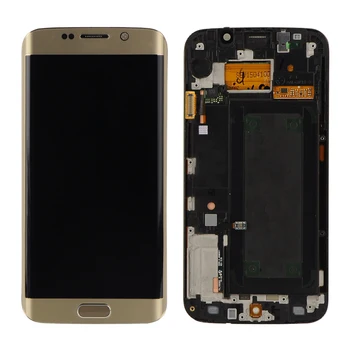 Ecran LCD Pentru Samsung Galaxy S6 Edge G925F LCD Touch Screen Digitizer Sticla Panou de Asamblare Cu Cadru de Transport Gratuit