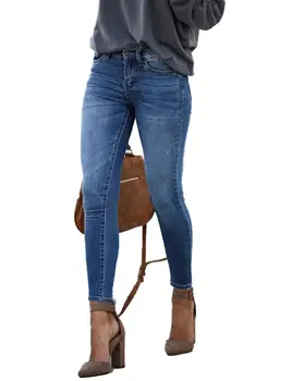 De Vânzare la cald pentru Femei Blugi de Moda Casual Elastic Slim Blugi Denim Glezna-Lungime Pantaloni de Creion S-2XL picătură de transport maritim