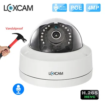 LOXCAM H. 265 HD 48V Camera IP POE 4MP Sunet Audio de Securitate în aer liber rezistent la apa camera IP P2P Onvif de Supraveghere Video CCTV aparat de Fotografiat