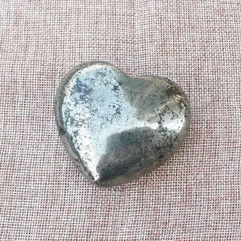 Naturale Pirită de piatră în formă de inimă Decor,40-65mm