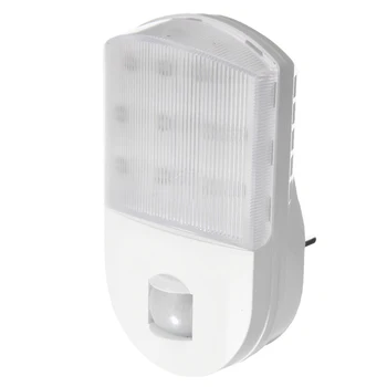 9 LED-uri Lumina de Noapte Plug-In de Control Senzor alb Cald Lampă de Urgență Pentru casa Scărilor, Holuri Dormitor Socket Lumină Nouă