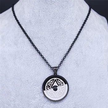 2021 Thelema ce îi Hexagrama Simbol din Oțel Inoxidabil Coliere Pandantive Femei Negru Argintiu Culoare Crowley Semn de Bijuterii NXS03