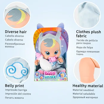 Drăguț Unicorn Copii Papusa Minunat Animal Electrice Silicon Păpuși Jucărie Pentru Copii Păpuși Pentru Copii Cu Lacrimi Sunete Cadouri Jucarii