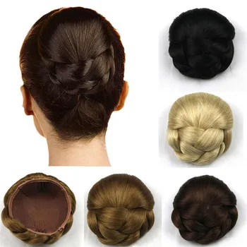 Femeile Clip Mare Bun De Păr Peruca De Păr Extensie Pentru Mireasa Pălării