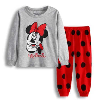 Toamna Iarna Mickey Minnie Copii Fete Baieti Pijamale Copii Haine cu Mâneci Lungi de Desene animate pentru Copii Edward Sleepwear