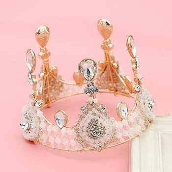 Sclipici Coroana Hairband Perle Copii Benzi Stralucind De Cristal Aliaj Coroana Fete Benzi Prințul Accesorii De Par