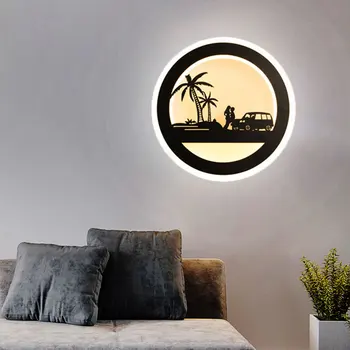 De vânzare la cald led lampă de perete de interior simulare caracter lampă de perete simplu de artă murală interioară acasă decor modern noptieră cu lampă de perete