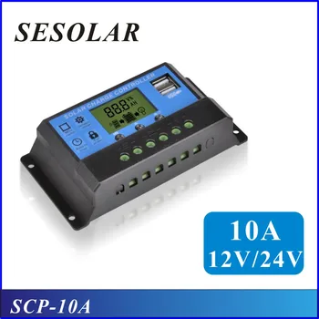 10A PWM panou solar controler controler de încărcare solară cu dual USB 12V/24V auto lucrările portuare de transport gratuit SCP-10A