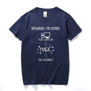 Networking Pentru Dummies Tricou Barbati Amuzant Tocilar Tocilar Computer Cadou Programator Bumbac Casual Maneca Scurta Tricou Topuri Camiseta