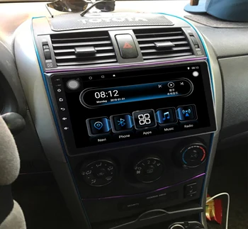 1din IPS stereo auto radio 8core RAM4G+ROM64G Player Multimedia pentru toyota 2006 2007 2008-2013 cu CarPlay 4G DSP BT navigare