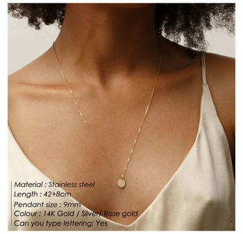 Femei de moda simplu multistrat colier chockers coliere pentru femei din oțel inoxidabil colier trendy bijuterii