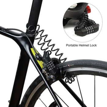 VEST BIKING Portabil Mini Casca de Blocare Anti-furt de Cablu de Oțel de Blocare Biciclete 150cm Lungime de 4 Cifre Parola de Motociclete Biciclete de Blocare