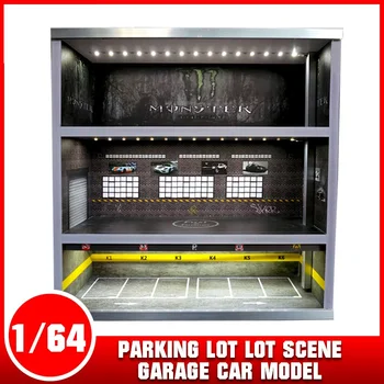 Noi 1/64 Parcare Subterană mult scena garaj Auto model 3 straturi de afișare cabinet de lumină cutie de depozitare decor