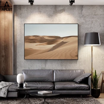 Deșertul Sahara Canvas Postere și tipărituri Peisaj Imprimare Pictura Nordică Copii Pepinieră Decor de Perete de Arta Imagine pentru Camera de zi