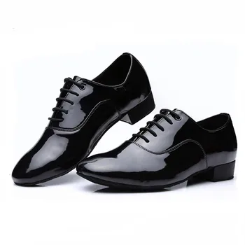 Oamenii Băiat latină dansurile de Bal Pantofi de sex Masculin Negru de Dans Modern Pantofi Low-Toc de 2,5 cm, talpă Moale Vals Tango Pantofi