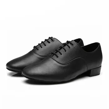 Oamenii Băiat latină dansurile de Bal Pantofi de sex Masculin Negru de Dans Modern Pantofi Low-Toc de 2,5 cm, talpă Moale Vals Tango Pantofi