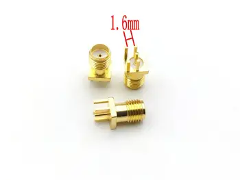 100buc Aur SMA female jack lipire PCB clip 0.8 mm, 1.0 mm, 1.2 mm, 1.6 mm ge montare conector RF