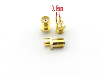 100buc Aur SMA female jack lipire PCB clip 0.8 mm, 1.0 mm, 1.2 mm, 1.6 mm ge montare conector RF