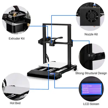 SUNLU S8 FDM Imprimantă 3d Plus Dimensiune Platforma de Imprimare Full Metal Cadru de Mare Precizie 3d printer