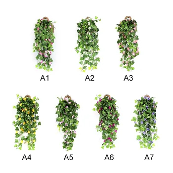 Fals Petunia de Viță de vie de Flori Agățat Frunză Verde Agățat de Viță de vie Ghirlanda de Flori Artificiale pentru Perete Decor Acasă Balcon Decor
