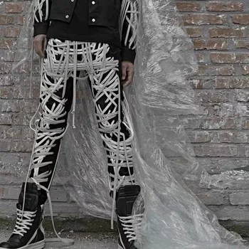 SONDR Mozaic Bandaj pentru bărbați Pantaloni cu Talie Înaltă Casual Pantaloni Slim Pentru omul de Vară 2020 Moda Streetwear Maree