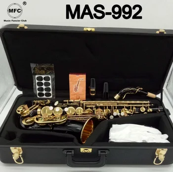 Muzica Crescator Club Saxofon Alto MAS-992 Lac Negru Cu Cazul Sax Alto, Mustiuc Ligatură Stuf Gât Instrument Muzical