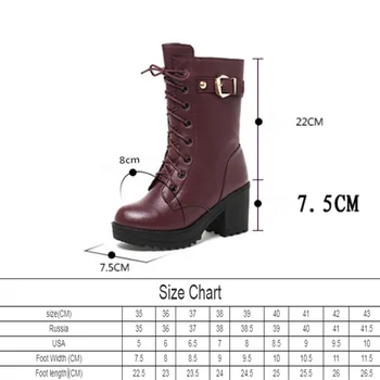 Cu toc din piele femei cizme de iarna groase de lână cald femei cizme Militare de înaltă calitate femei cizme de zăpadă K25