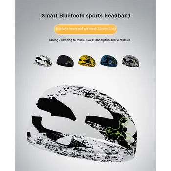 Wireless Bluetooth Sport cu Bandă de susținere cu Design cu Dungi Reflectorizante Pentru Noaptea de Funcționare Sudoare de absorbție Căști Sport