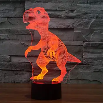 3W de la Distanță Sau de Control Tactil 3D LED Lumina de Noapte Dinozaur în Formă de Masă Lampă de Birou pentru Copii Pentru Copii Cadouri Minunate Decorațiuni interioare D30