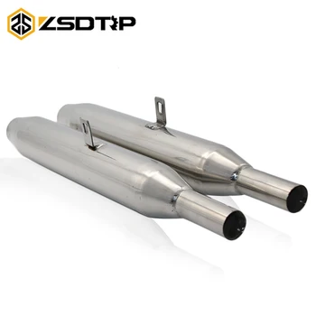 ZSDTRP retro rotund modifica toba de eșapament din oțel inoxidabil gură de Pește caz pentru BMW R50 R1 R12 R 71 Ural M72 CJ-K750