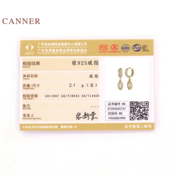 CANNER Argint 925 Cercei Pentru Femei Farmec Mini Diamond Cercei Cercuri Zircon coreean Pendientes Argint/Bijuterii din Aur