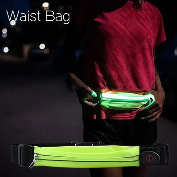 Siguranța Noapte Strălucire de Funcționare Reflectorizante, Talie sac Impermeabil Sport Centura de Talie LED Husă borseta Sac de Funcționare