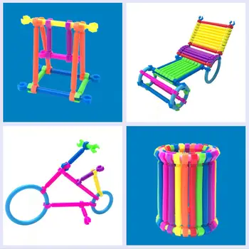 Ul 500/800/1000buc Set Asamblat Blocuri DIY Stick Blocuri de Plastic Imaginație, Creativitate Jucarii Educative pentru Copii Cadouri