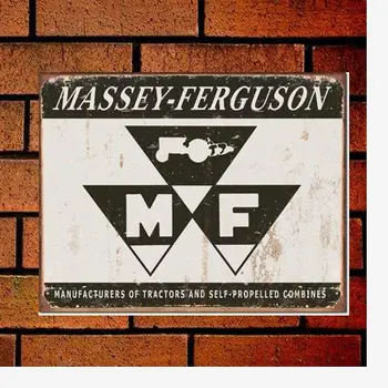 Massey Ferguson Retro de Metal Semn 8X12 Decor de Perete