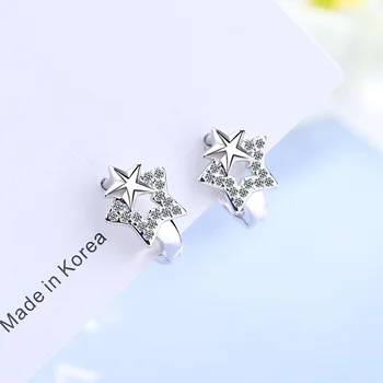 925 Sterling Silver Cercei Stele De Cristal Cercei Pentru Femei Nou Fata De Coreea Moda Bijuterii De Argint 2020
