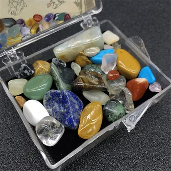 VOGVIGO Minerale Naturale Cristal Agat de Minereu de Specimen Pietre Colorate Prime Rock pentru Biroul de Acasă Decor de Înaltă Calitate Cutie