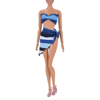 Besegad 4Sets Manual Păpușă Ken pe Plaja, Costume de baie, Costume de Fată Păpușă Plaja, Bikini, Pantaloni cu 2 Perechi Fata Papusa Pantofi pentru Barbie Jucarie