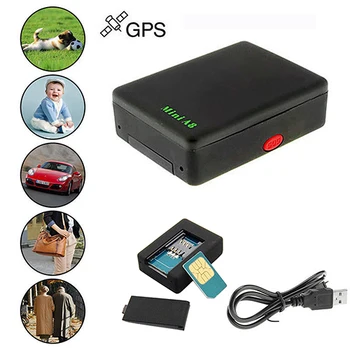 Global Locator Real Mini Masina Timp Copilul A8 GSM/GPRS/GPS de Urmărire Tracker Cablu USB alarma 4 cm x 3 cm x 1.2 cm