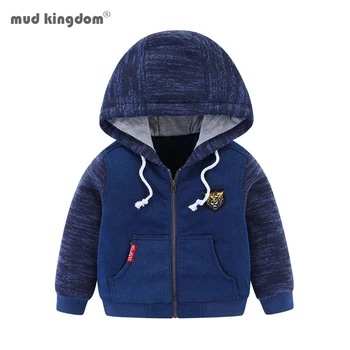 Mudkingdom Jachete de Iarnă pentru Băiatul de Îmbrăcăminte pentru Copii cu Gluga Căptușite cu Blană Îmbrăcăminte exterioară Cald Canadiană Copil Haine Copii